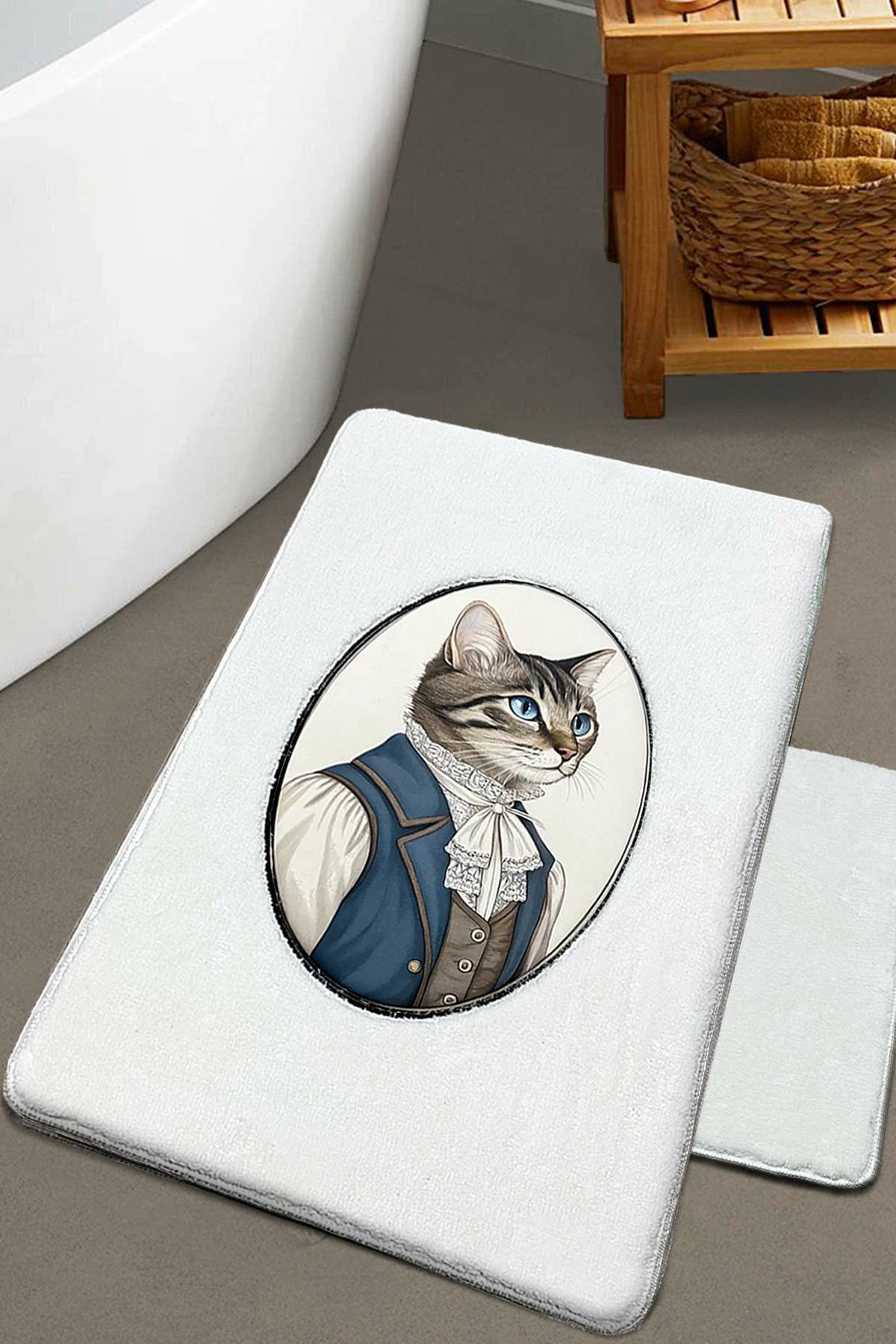 Set tapetash për banjo (2 copë), Mijolnir Modcat, ngjyrë ecru