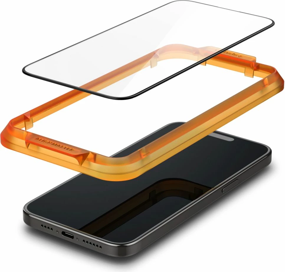 Xham mbrojtës Spigen Glass tR AlignMaster, për iPhone 15 Pro Max, 2 copë, Zi