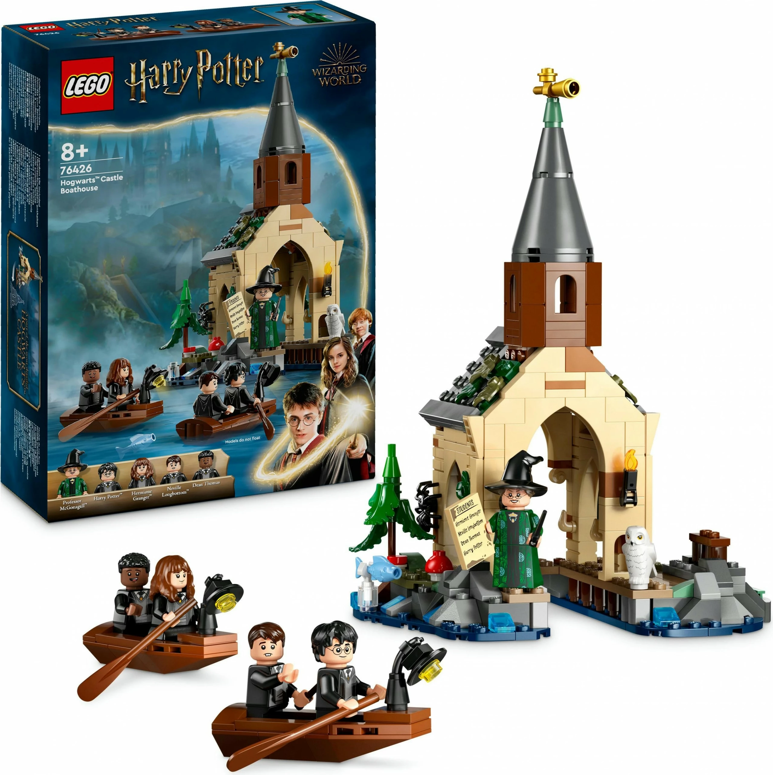 Set ndërtimi LEGO Harry Potter Hogwarts Castle Boathouse 350 pjesë, multingjyrësh