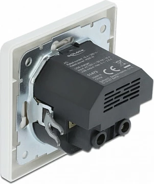 Prizë muri DeLOCK, CEE 7/3 me 2x USB-A 2.8A, 250V, e bardhë