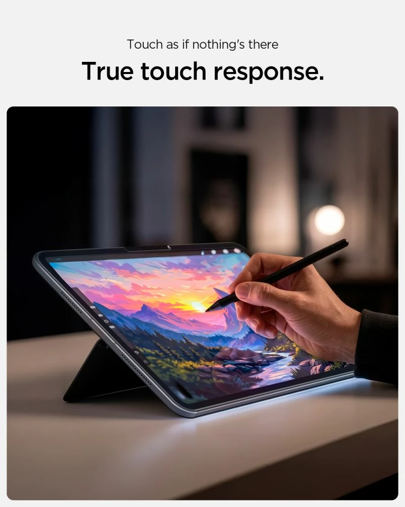 Mbrojtës ekrani xham i kalitur, Spigen ALM Glas.tR T, për iPad 10.9" (2022) / 11" (2025), 10H+, transparent, set me AlignMaster T dhe kit instalimi
