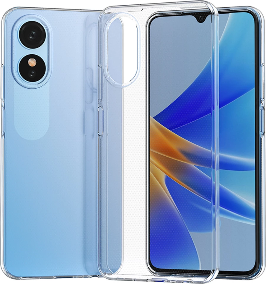 Mbështjellës Hurtel Ultra Clear 0.5mm për Oppo A17, Transparent