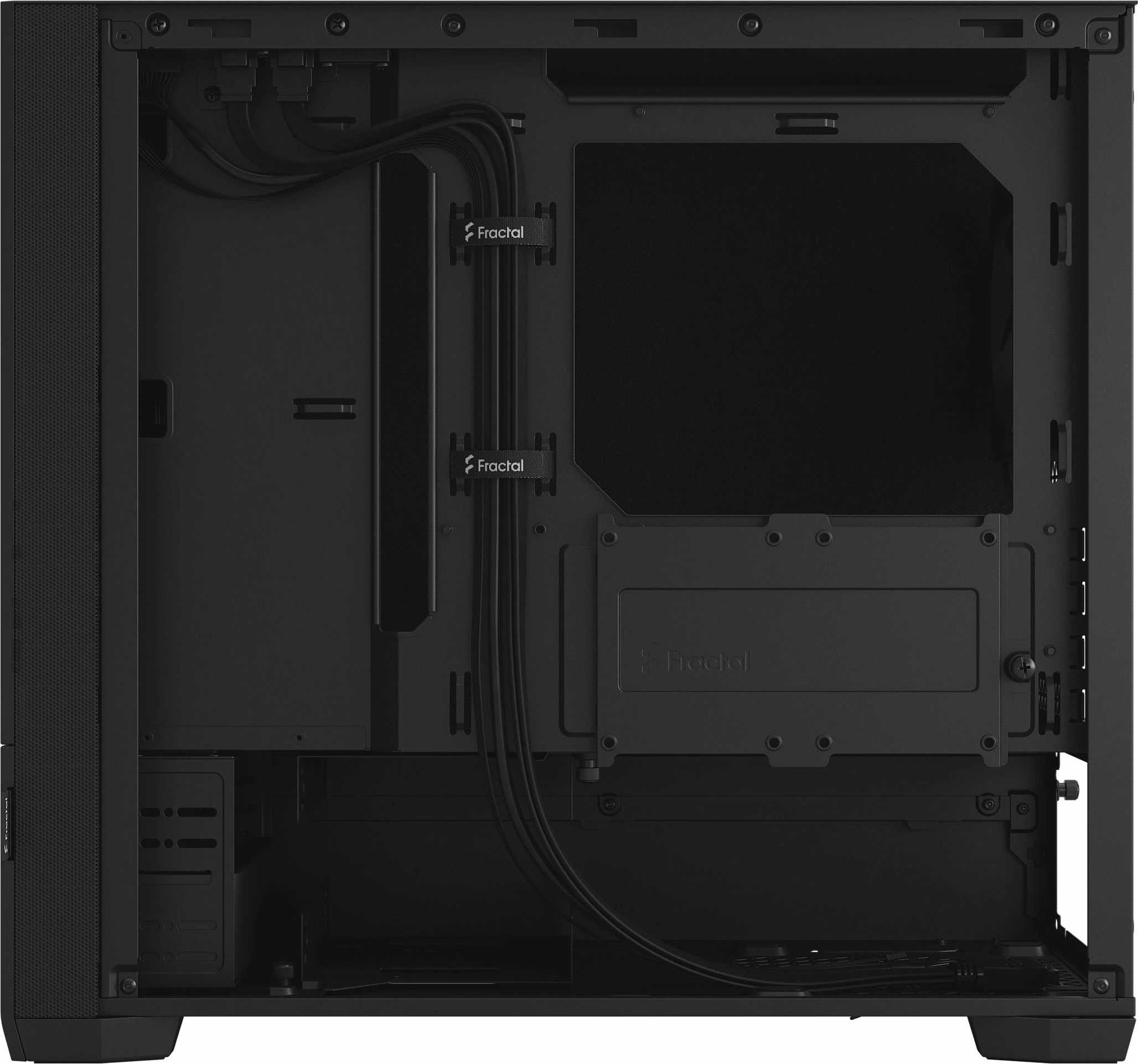 Kasë Fractal Design Pop Mini Silent Solid FD-C-POS1M-01, Mini Tower Micro-ATX/Mini-ITX, 3x120mm ventilatorë, pa dritare, e zezë