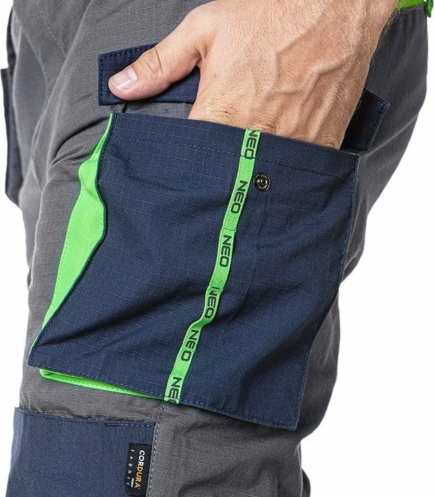 Pantalona pune Neo PREMIUM, 100% pambuk ripstop, 210 g/m², madhësi S, gri