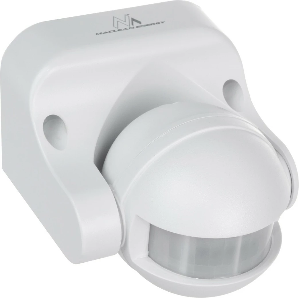 Sensor lëvizjeje PIR Maclean MCE358W, IP44, 12 m, 180°, 800/1200 W, i bardhë