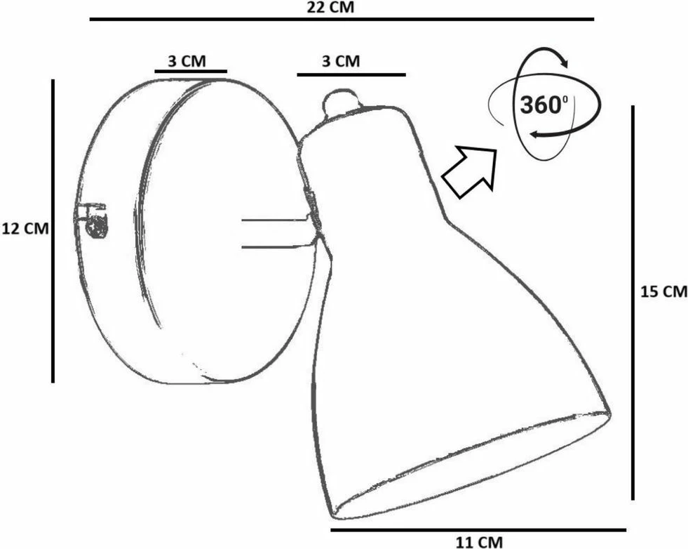 Llambë muri Opviq, krom, 8997-1A