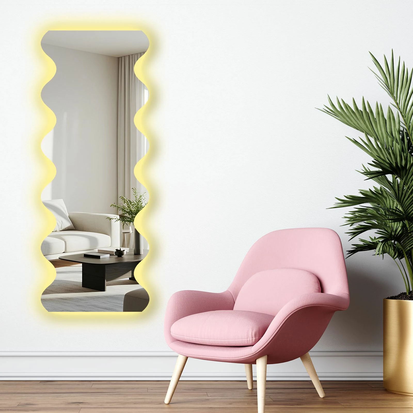 Pasqyrë me ndriçim LED, Skye Decor, 52135Ledayna-006
