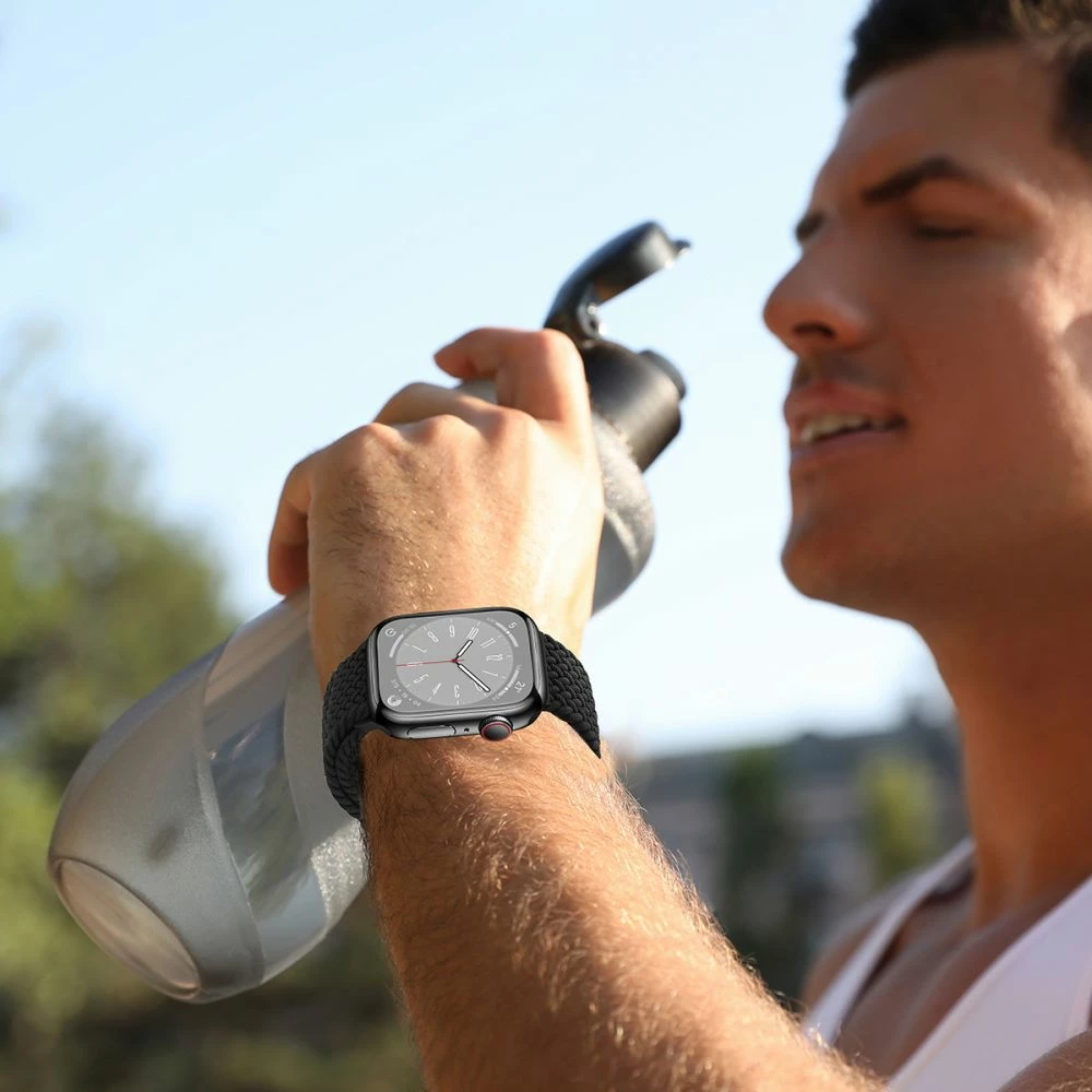 Rrip najloni për smartwatch Tech-Protect Nylonmag, për Apple Watch 4/5/6/7/8/9/SE (38/40/41 mm), i zi