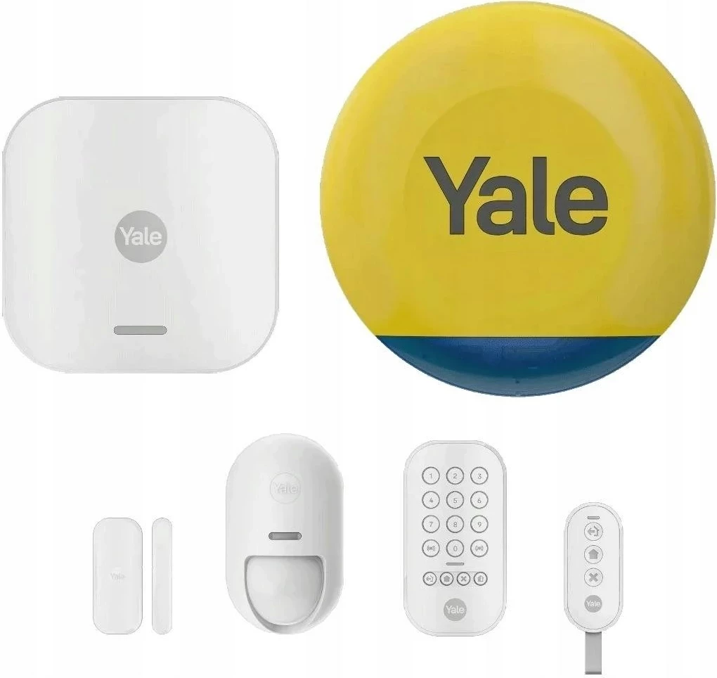 Set alarm i mençur Yale AL-SK3-1A-EU, 6 elemente, wireless, i bardhë