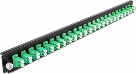Panel optik DeLOCK, 24x LC Duplex, 19" 1U, i gjelbër