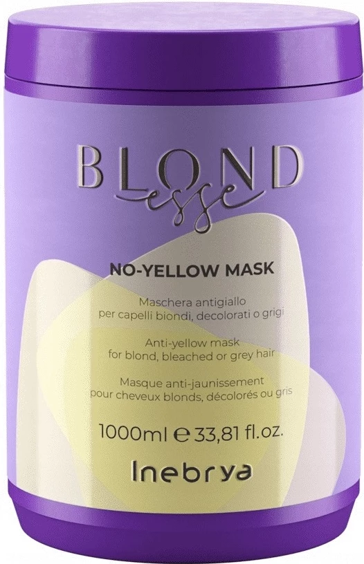 Maskë për flokë për femra Inebrya Blondesse No-Yellow 1000ml