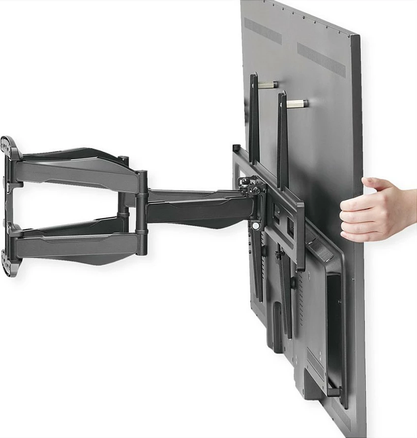 Mbajtëse muri për TV VALUE, 37-80", VESA deri 400x400, rrotulluese dhe me pjerrësi, deri 45 kg, e zezë