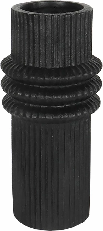 Vazo HELIX, e zezë mat, MgO, 25x25x58cm