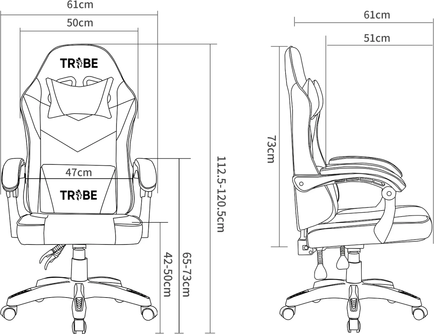 TRIBE Gaming Chair - Viserion 2.0 6