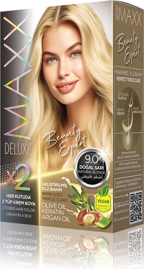 Ngjyrë për flokë SET B-EXPERT 9.0 Natural Blonde, 2 x 50 ml