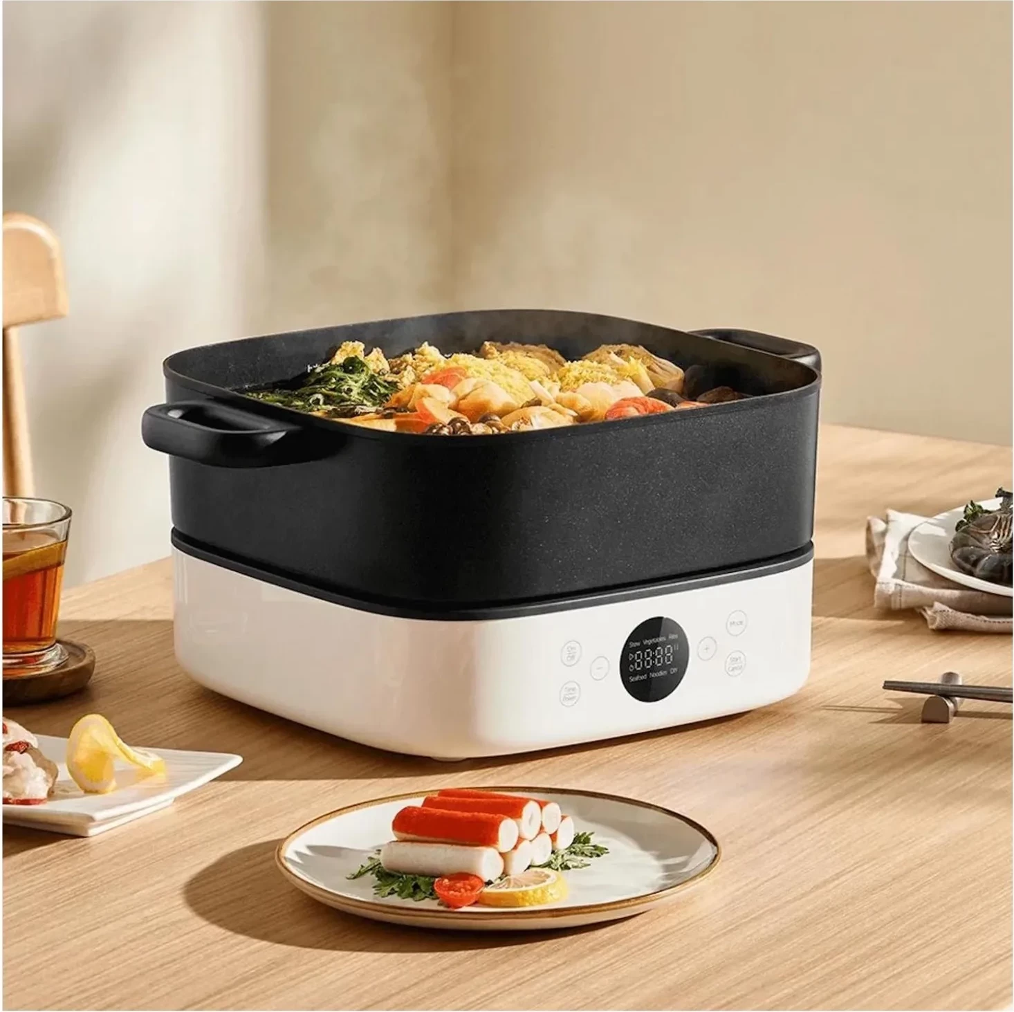 Tenxhere elektrike Hot Pot multifunksionale Xiaomi 61546 6L, e zezë