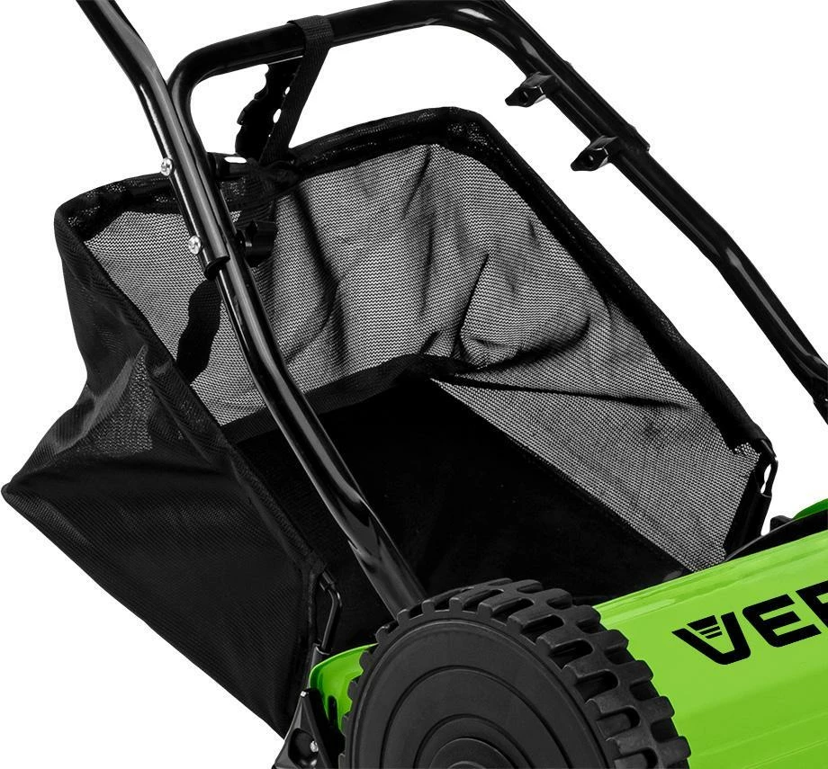 Kositëse bari manuale Verto 15G350, 30 cm, 12-45 mm, shportë 16 L, jeshile/zezë