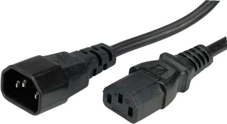 Kabllo rryme IEC Roline 356.130, C13 femër në C14 mashkull, 2.5 m, e zezë