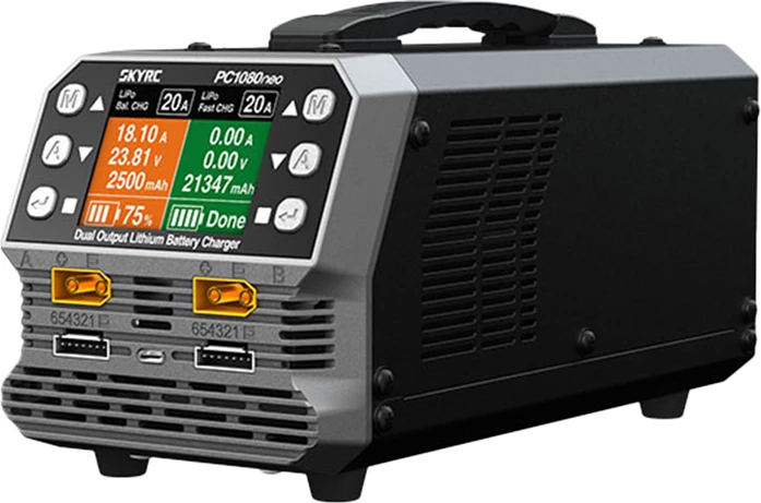 Karikues baterish litiumi SkyRC PC1080neo 1080W 2-kanalësh, LiPo/LiHV deri 6S