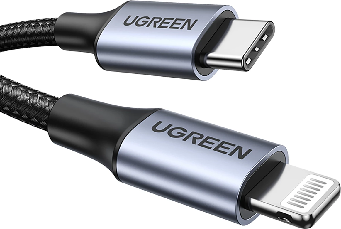 Kabllo Ugreen US304 60759, Lightning në USB-C, 1m, Gri