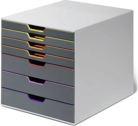 Organizues me sirtarë Durable Varicolor 7, A4, gri, shumëngjyrësh
