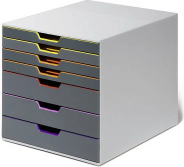 Organizues me sirtarë Durable Varicolor 7, A4, gri, shumëngjyrësh