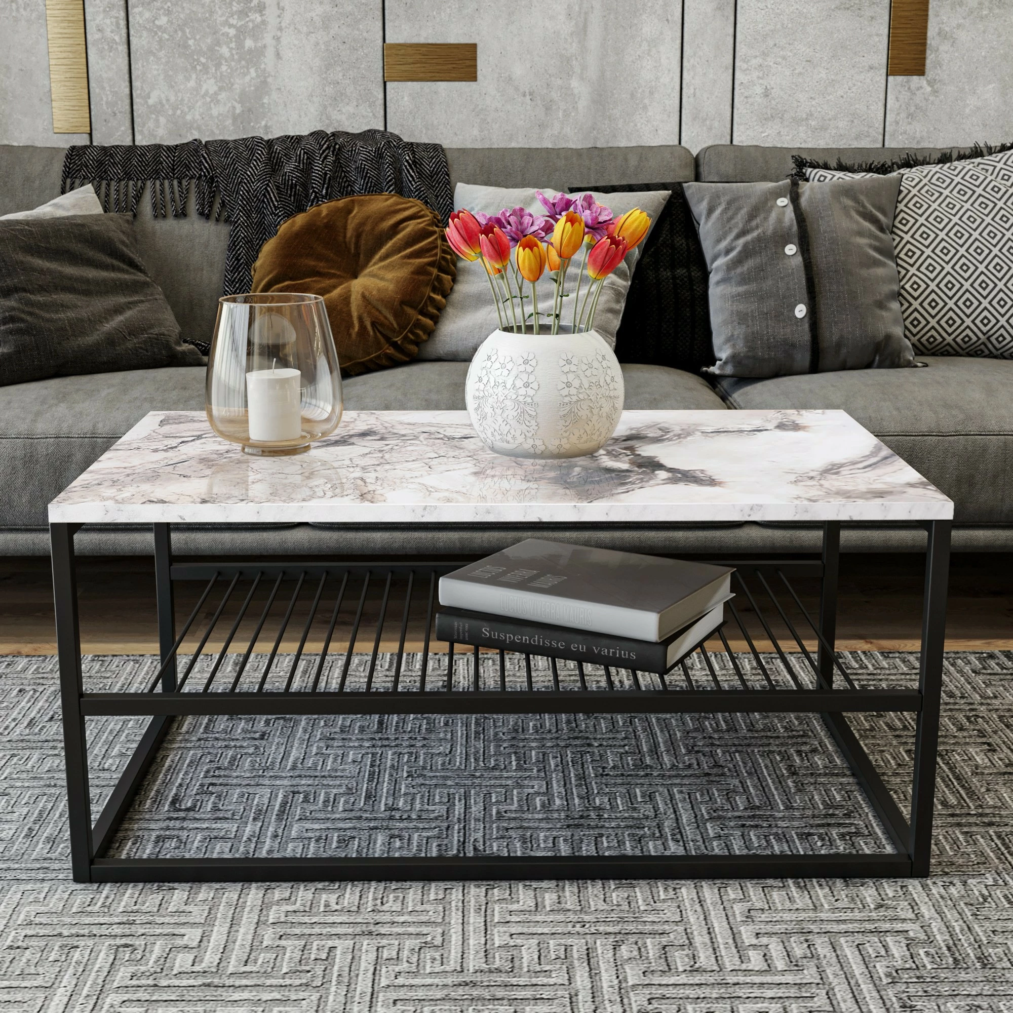 Tavolinë kafeje Hanah Home, Asude, e bardhë
