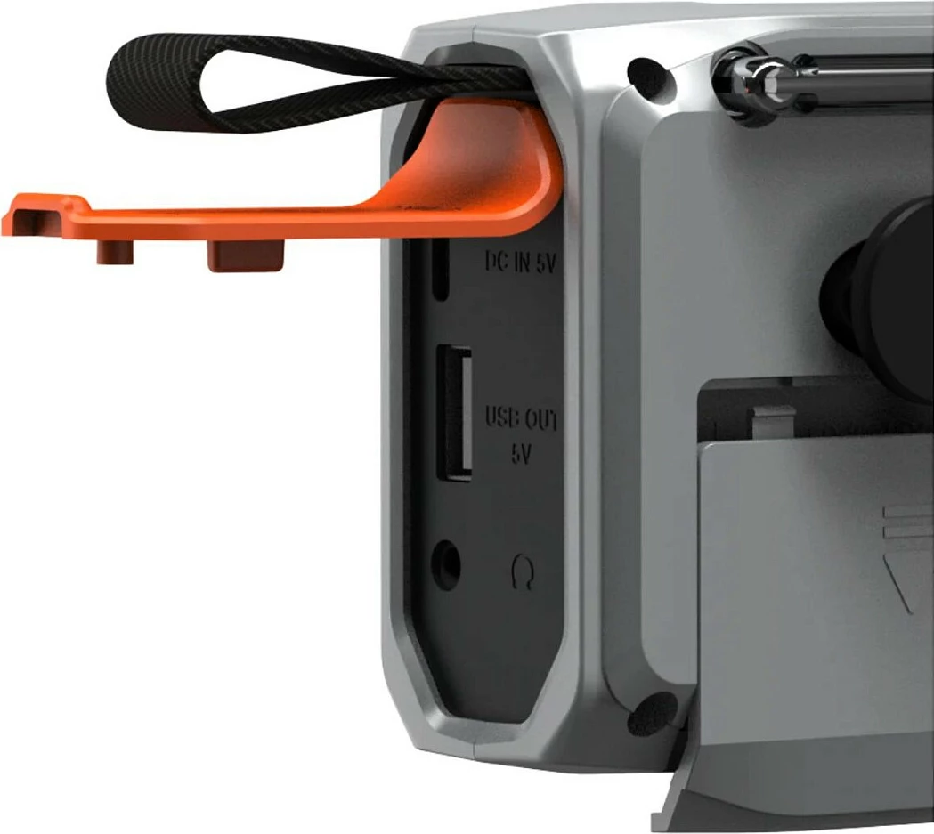 Radio portative Marmitek RESQ 100, DAB/DAB+ FM, Bluetooth 5.3, bateri 4500 mAh, gri e çelët