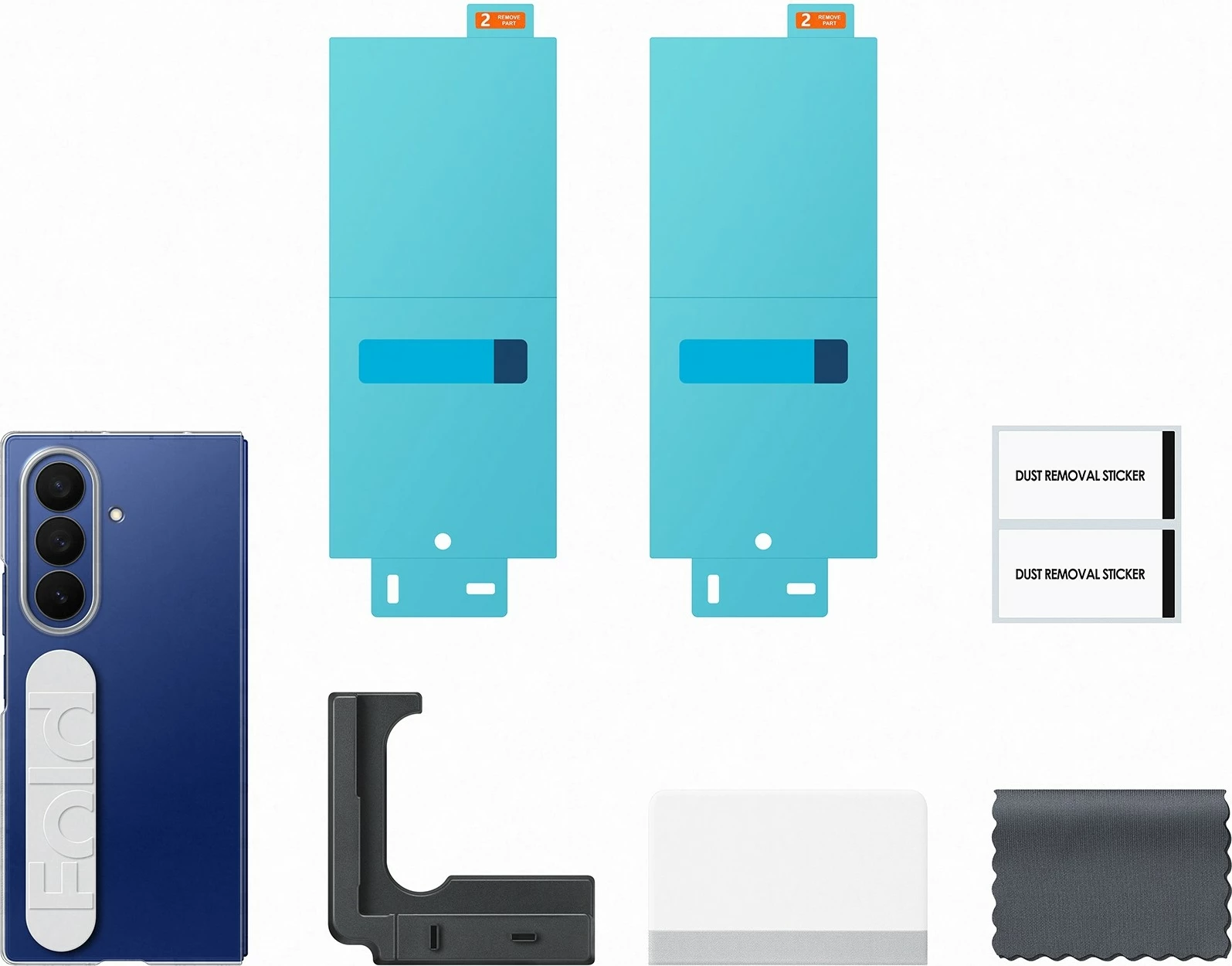 Mbështjellës Samsung Clear Grip Case për Galaxy Fold7, transparent