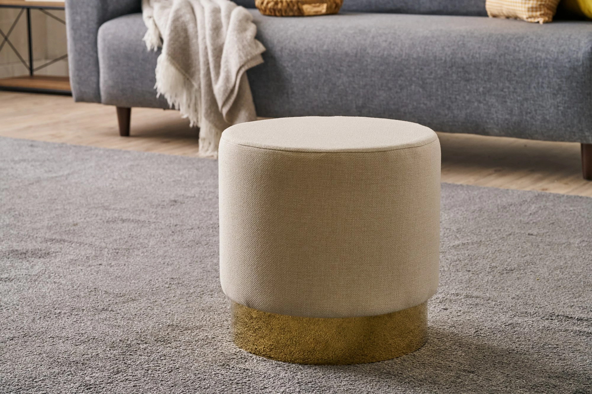 Puf Atelier del Sofa, ngjyrë krem, Bodrum