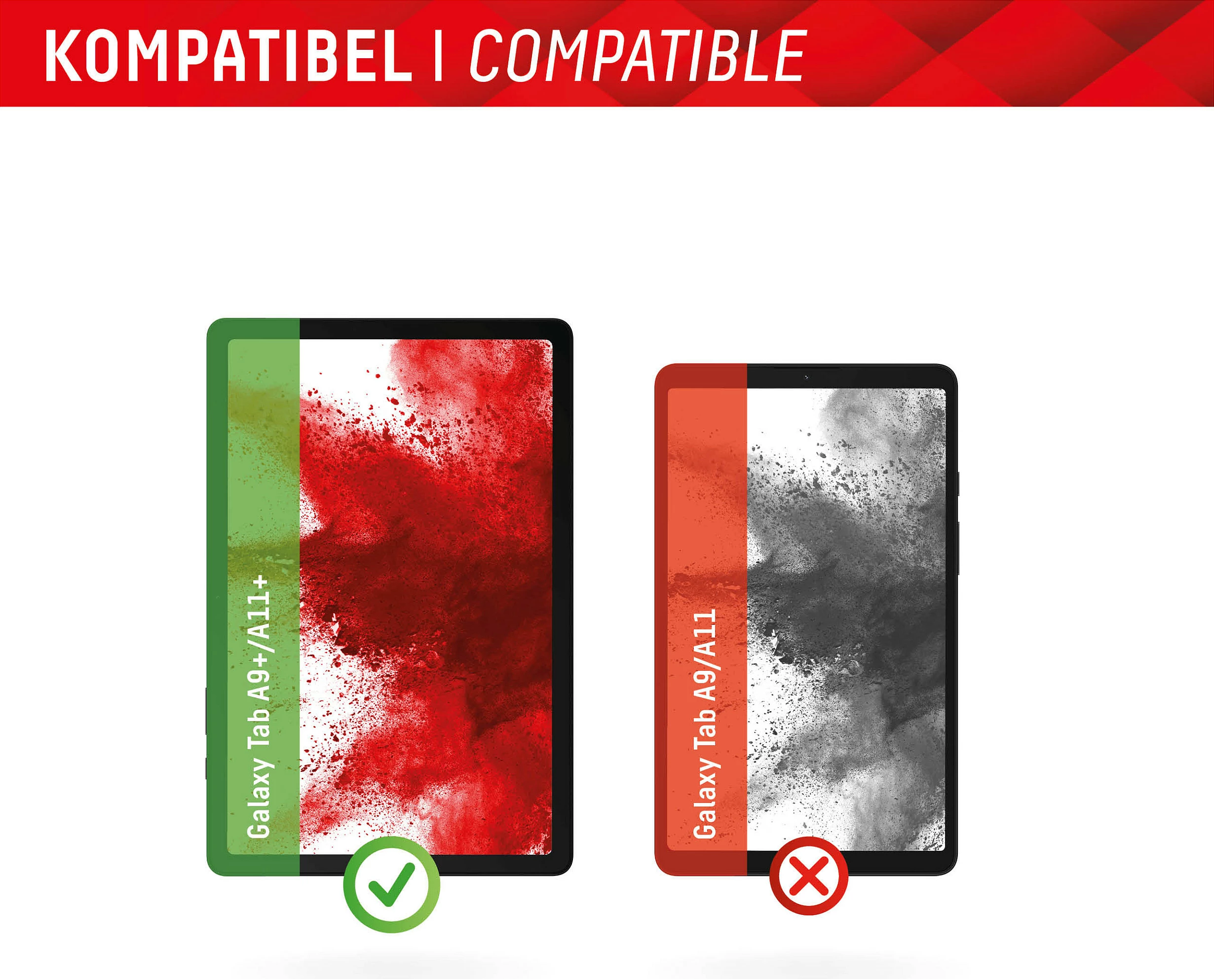 Xham mbrojtës për tablet Displex Tablet Glass 9H, për Samsung Galaxy Tab A11+/A9+, 0.3 mm, transparent