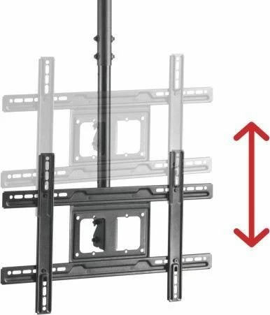 Mbajtëse tavani për TV Maclean MC-803 23"-100", 50 kg, VESA 600x400, e zezë, set me vida