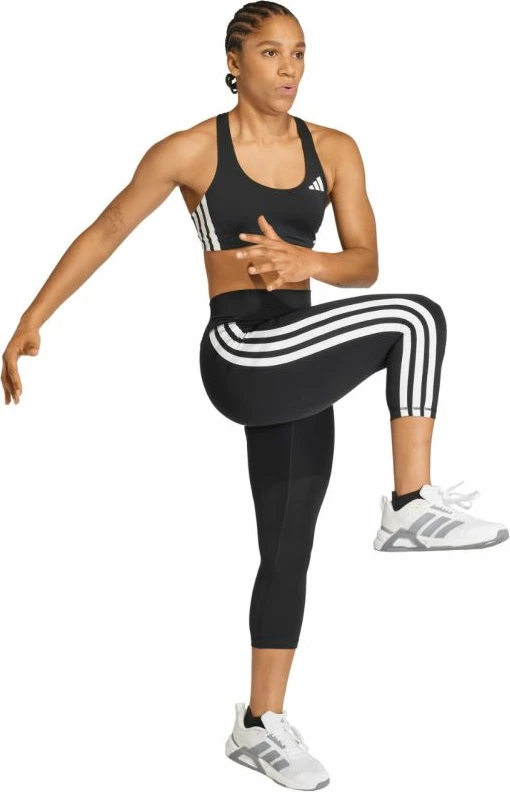 Hellonka sportive femra adidas 3/4 Optime Essentials Workout 3-Stripes KE6062, të zeza