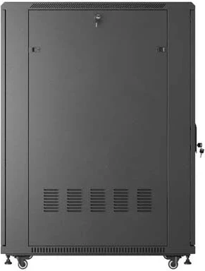 Kabinet rack LANBERG 19" 27U 600x1000mm, derë xhami, i zi