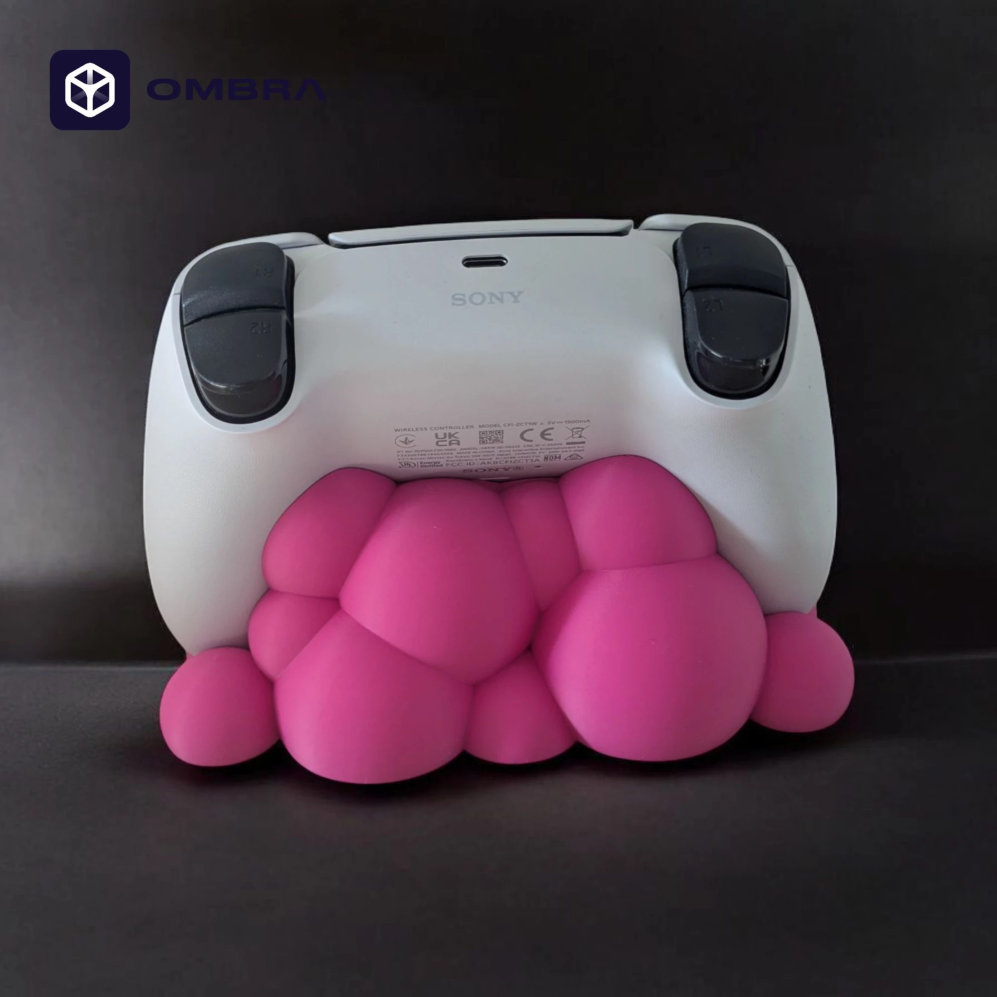 Mbajtëse dekorative për kontrollues PS5 (Bubble Gum PS5), e pembe