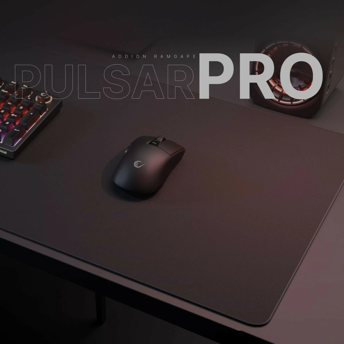 Mauspad Rampage Pulsar Pro XXL, 90x40 cm, tkaninë jacquard, e zezë