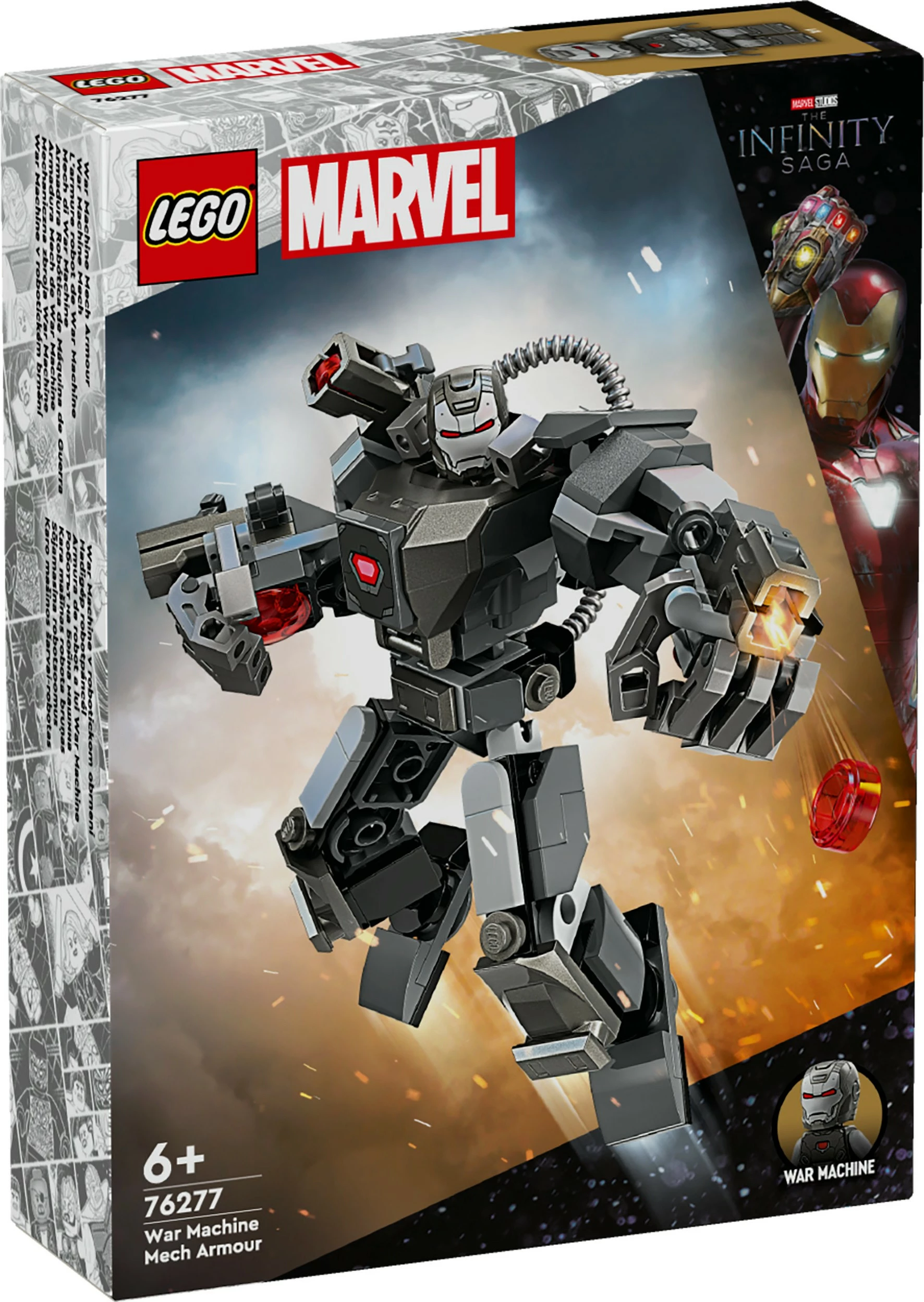 Set ndërtimi LEGO Marvel 76277 War Machine Mech Armour, 154 pjesë, multikolor