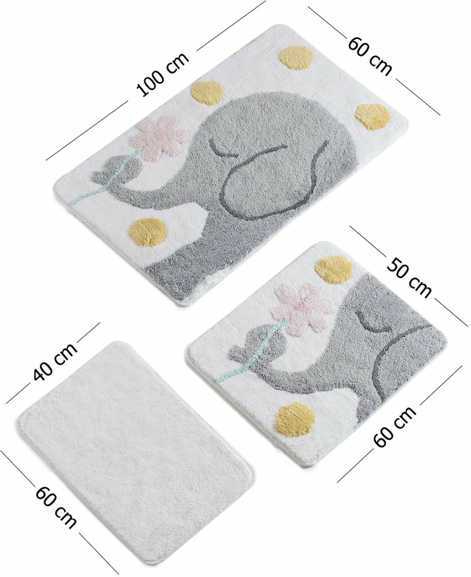 Set tapetash për banjo (3 copë), Mijolnir, Fil i madh, gri