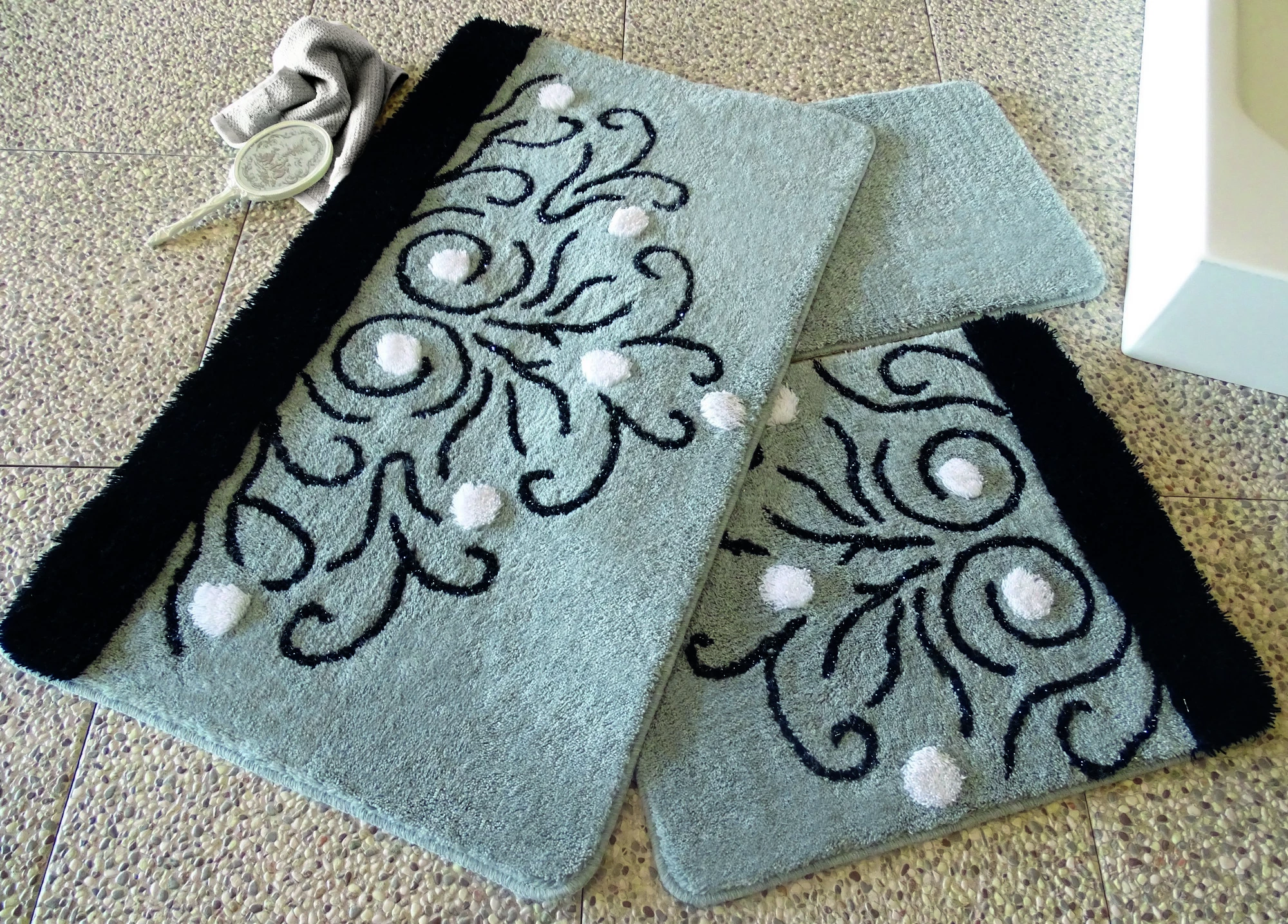 Set tapetash për banjo (3 copë), Mijolnir, Yekta, ngjyrë gri