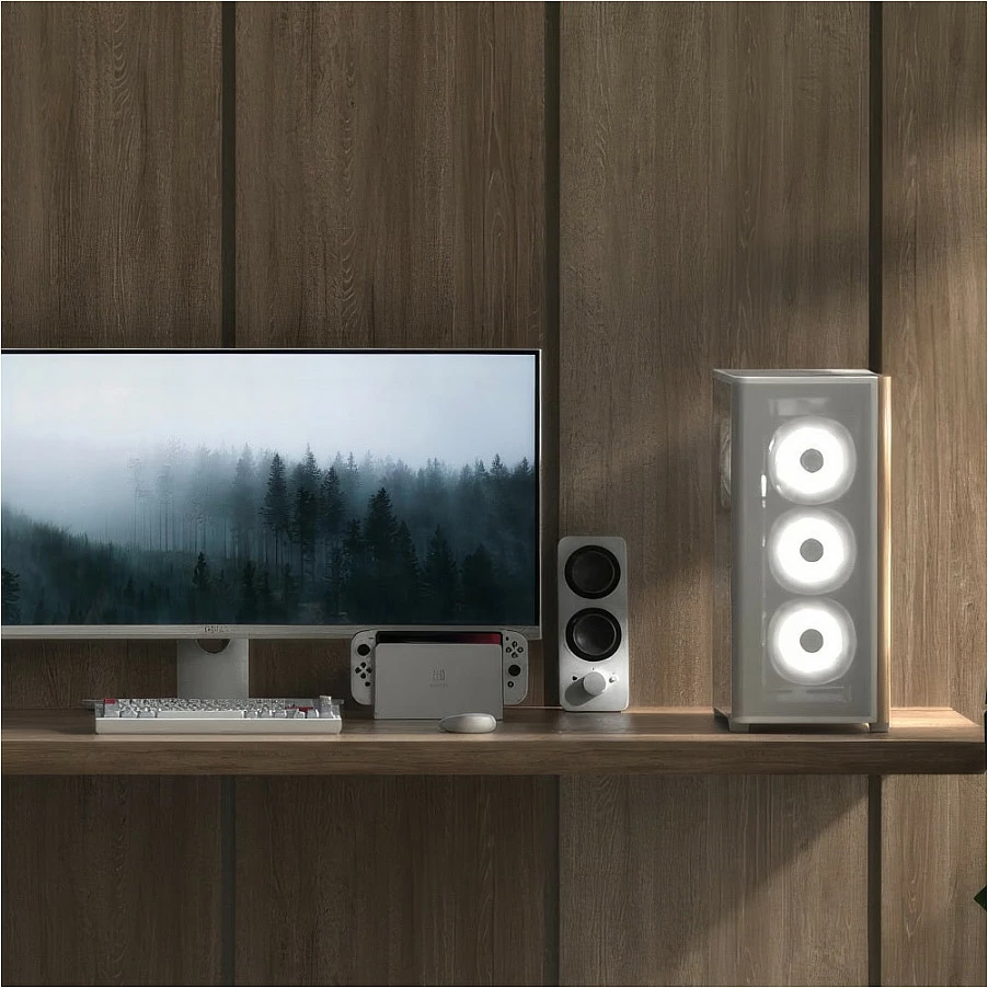 Kasë Aerocool D501A V2 Midi Tower, ATX/mATX, e zezë me dru