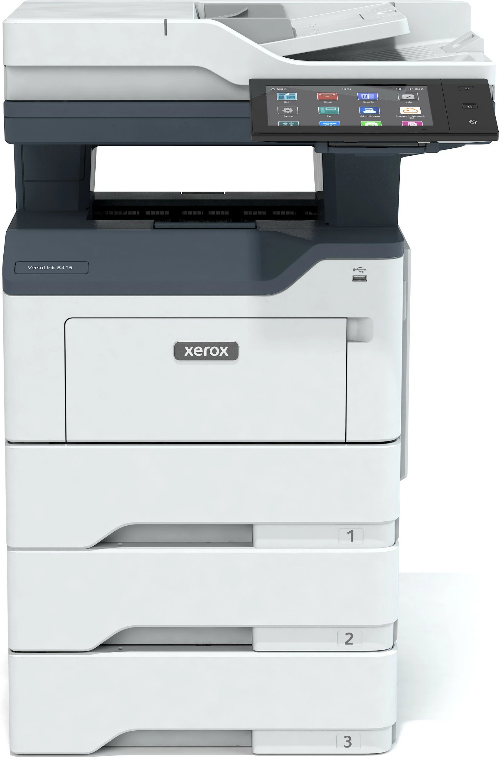 Printer multifunksional Xerox VersaLink B415DN, mono, USB/LAN, skanim/kopje/faks, duplex, gri/kaltër