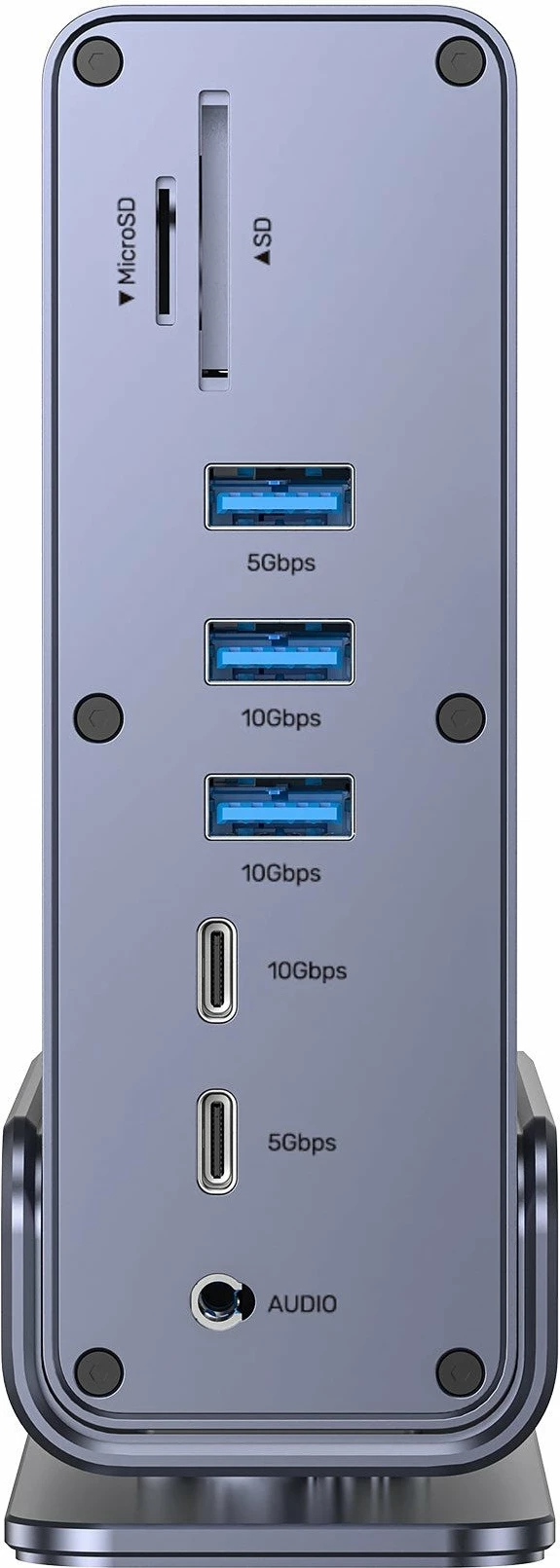 Stacion docking Unitek D1135AGY01 DisplayLink Triple 4K USB-C/Thunderbolt, 100W PD, silver