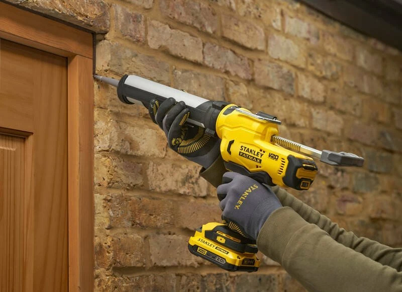 Pistoletë silikoni me bateri Stanley FATMAX V20 SFMCE600B-XJ 18V, 250 kg, 6 shpejtësi, pa bateri/karikues, e verdhë/zezë