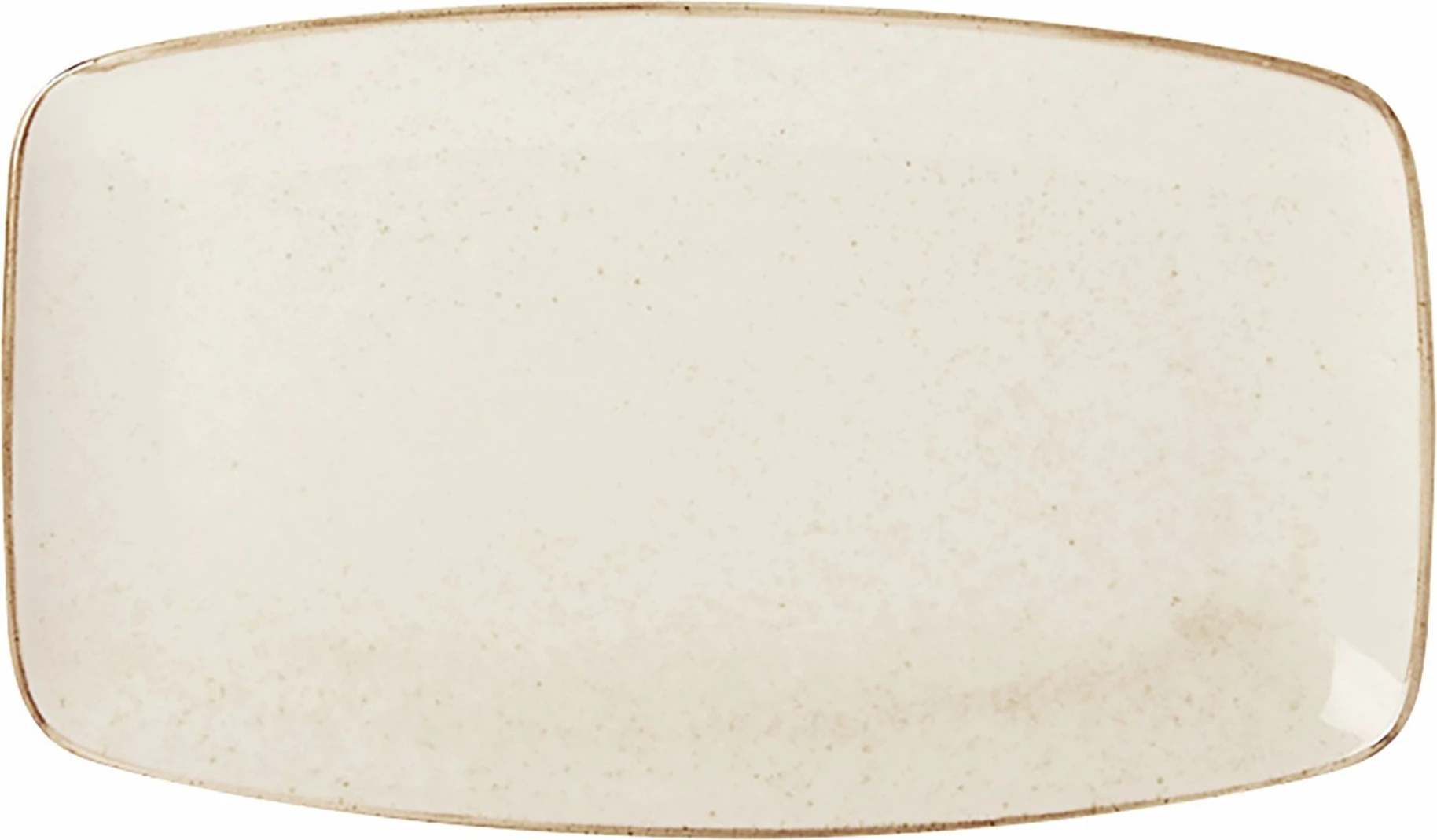 Pjatë servirjeje drejtkëndore Porland Seasons Sand 310x180mm, porcelan, krem/bezhë, set 6 copë