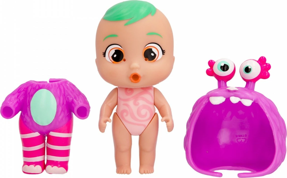 Kukull Cry Babies Stars Jumpy Monsters Bubu, Tm Toys, plastikë, për vajza, pa bateri, vjollcë