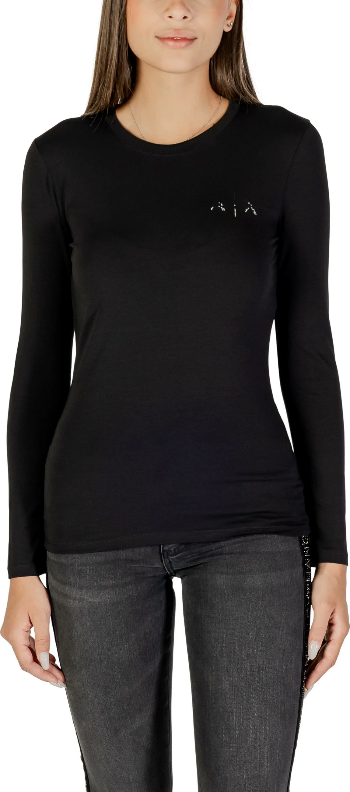 Maicë me mëngë të gjata për femra Armani Exchange XW001353 AF17173, e zezë