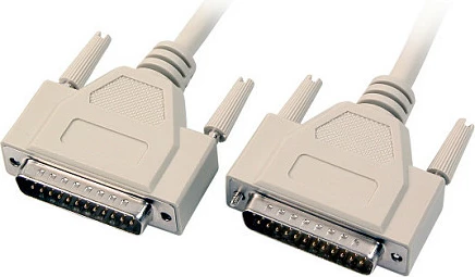 Kabllo serike EFB Elektronik, D-Sub 25 pin (DB25) mashkull-mashkull, 1 m, bezhë