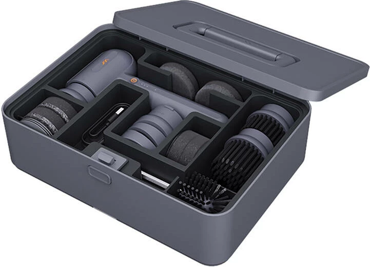 Set pastrimi elektrik 3-në-1 Jimi Home X1-H me mprehës thikash dhe kuti, Gri