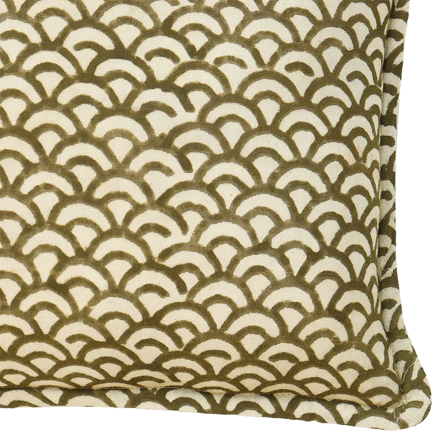 Jastëk dekorativ Calliste C, pambuk, ngjyrë ulliri-bezhë, 40x60cm