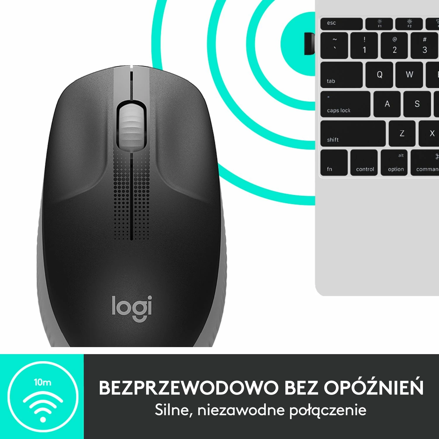 Maus wireless Logitech M190 Full-size (910-005906) 1000 DPI USB, zi/gri